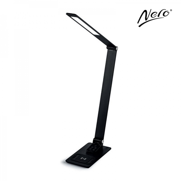Nero LED Aluminium Desk Lamp with USB