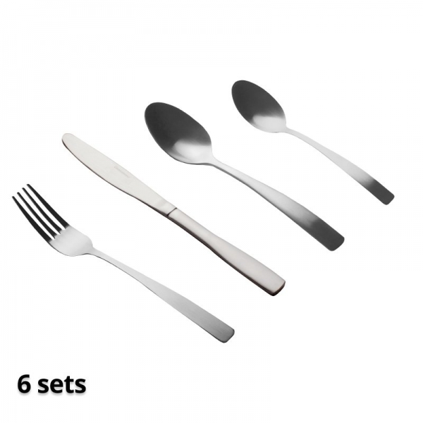 24 Piece Stainless Steel Cutlery Set With Caddy