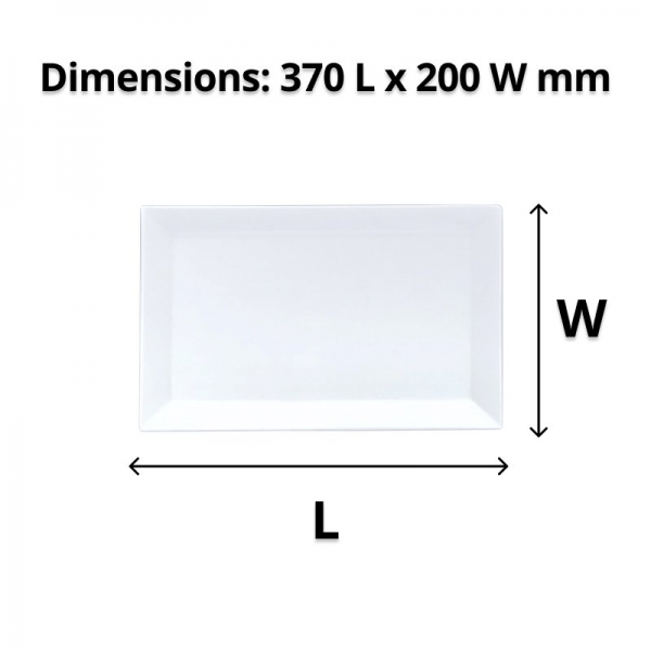 Flat Rectangular Platter 370 x 200mm
