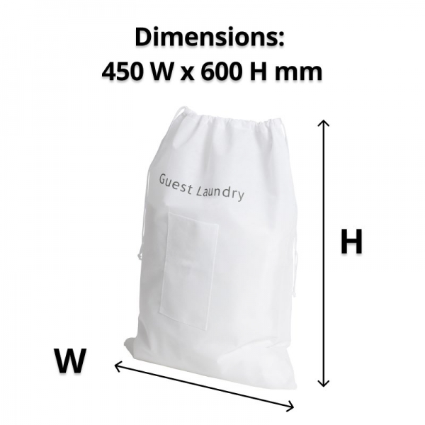 Non-woven Guest Laundry Bag White