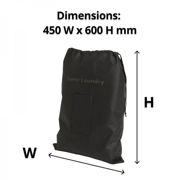 Non-woven Guest Laundry Bag Black