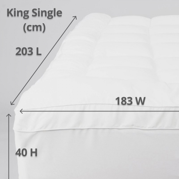 Luxury Mattress Topper King Single Fitted