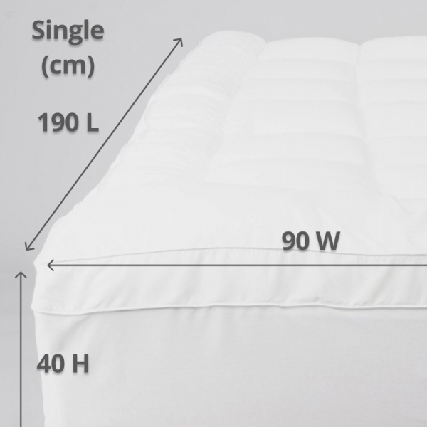 Luxury Mattress Topper Single Fitted
