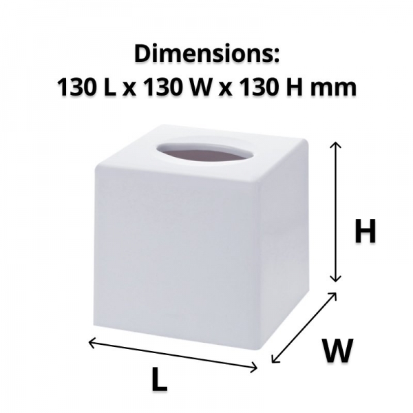 Cube White Tissue Box