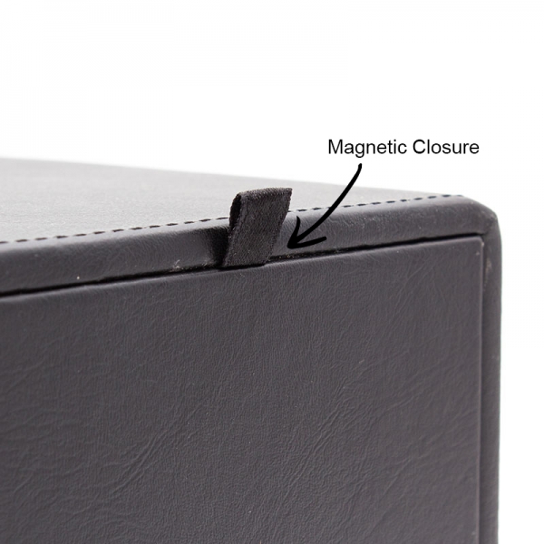 Cube Black Leatherette Tissue Box