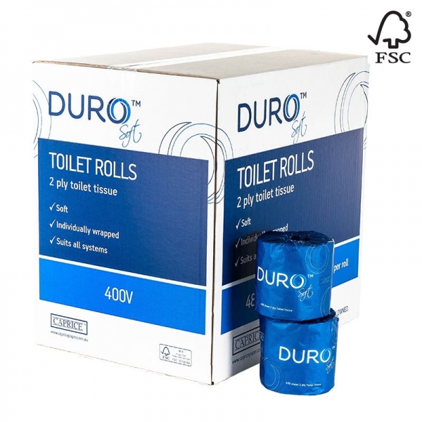 Duro Toilet Tissue 2 Ply 400 Sheets (Ctn 48)