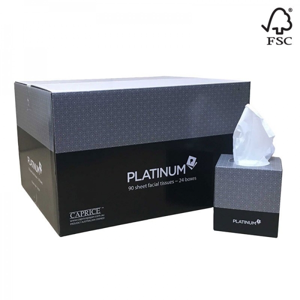 Platinum Facial Tissues 2 Ply 90 Sheets (Ctn 24)