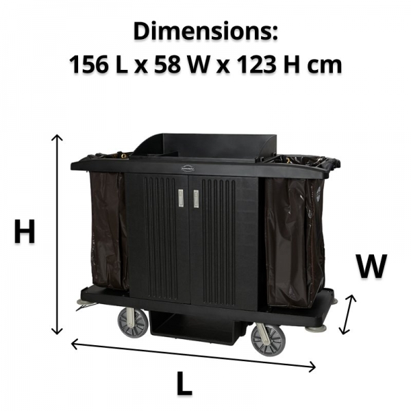 Compass Deluxe Hard Front Housekeeping Trolley