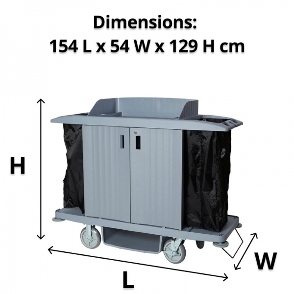 Compass Hard Front Housekeeping Trolley