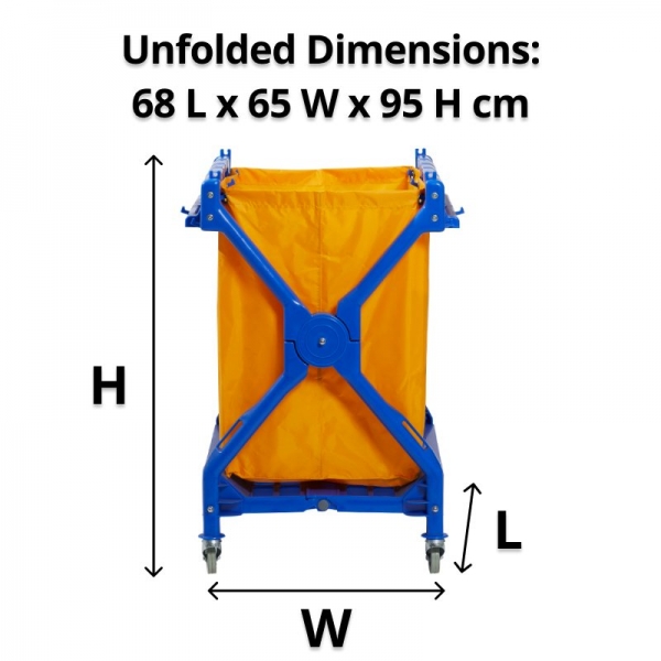 Compass Scissor Laundry Cart with Bag 195L
