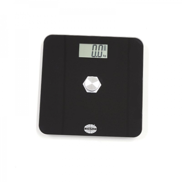 Compass Battery-Free Bathroom Scale Black