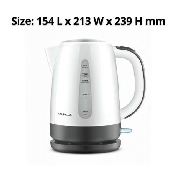 Kambrook Pour With Ease White Kettle 1.7L