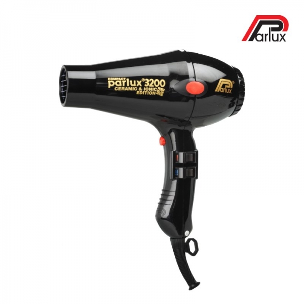Parlux 3200 Compact Black Ionic and Ceramic Hairdryer