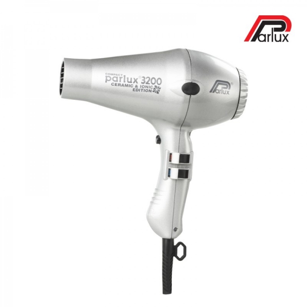 Parlux 3200 Compact Silver Ionic and Ceramic Hairdryer