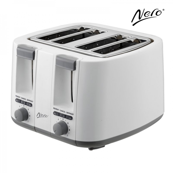 Nero White Toaster 4 Slice