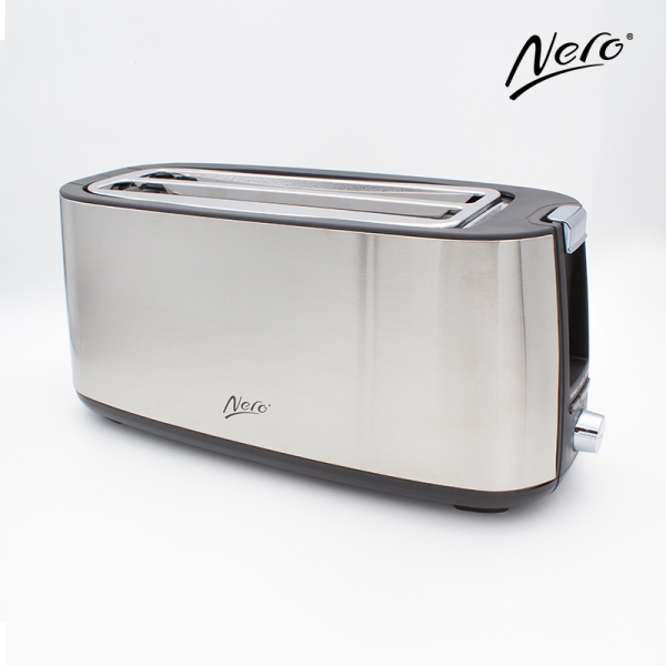 Nero 4 Slice Stainless Steel Toaster Long - Click for more info