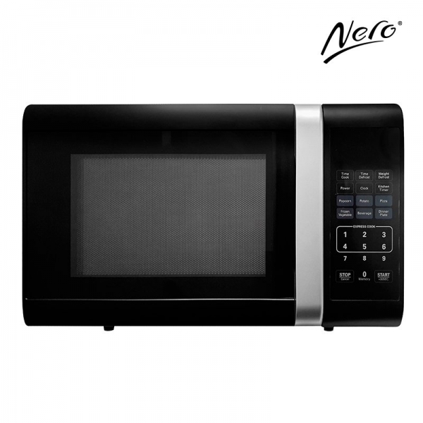 Nero Black Microwave with Grey Interior 23L