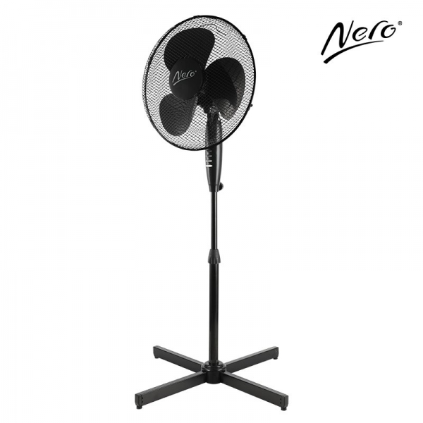 Nero Black Pedestal Fan 40cm