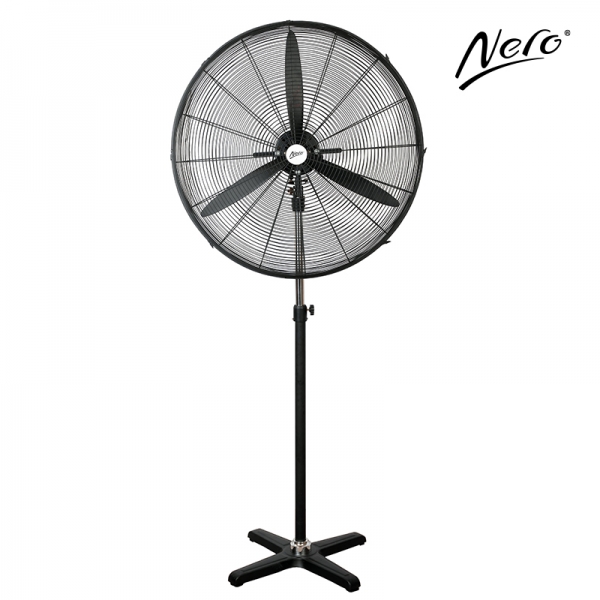 Nero Black Industrial Pedestal Fan 75cm