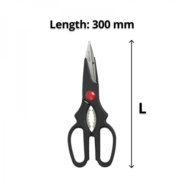 Black Kitchen Scissors 21cm