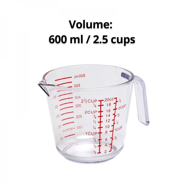 Acrylic Measuring Jug 500ml/2.5 Cups