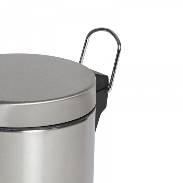 Round Stainless Steel Pedal Bin 3L