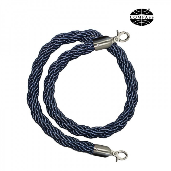 Blue Nylon Rope with Clips 1.5m