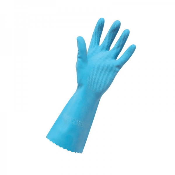 Blue Rubber Gloves Silver Lined Small (pk 12)
